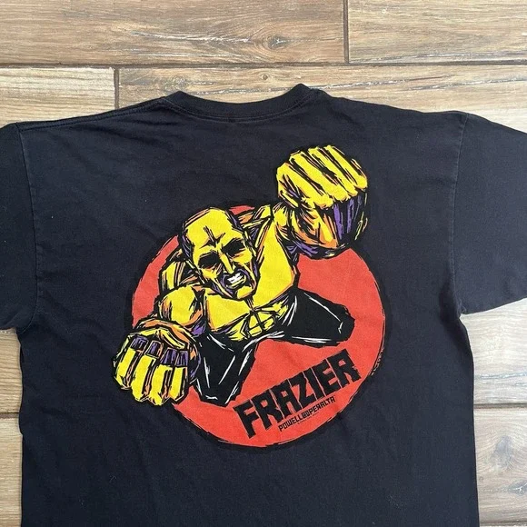 Powell Peralta Skateboards Shirt Mike Frazier Yellow Man Black Mens XLarge - Picture 1 of 13